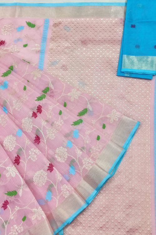 PURE ALL OVER JAAL ZARIKOTA HANDLOOM SAREE WITH BLOUSE_J544
