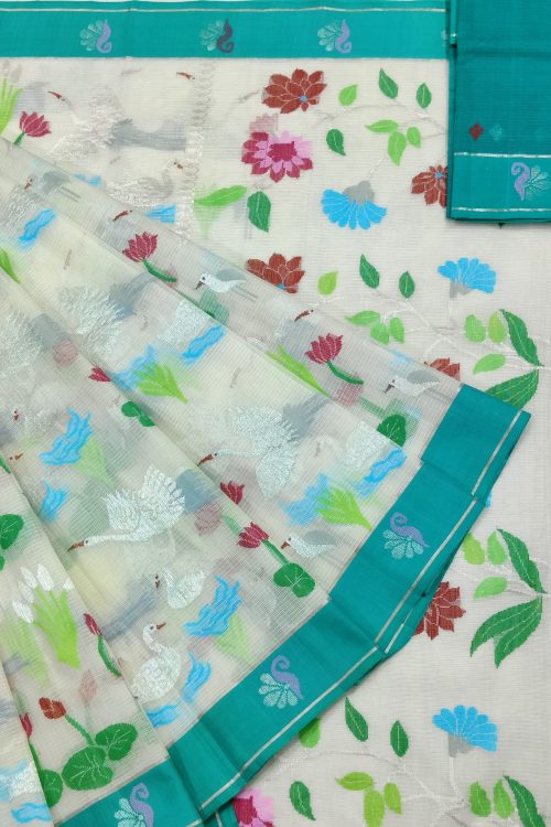 PURE ALL OVER JAAL ZARIKOTA HANDLOOM SAREE WITH BLOUSE_J543