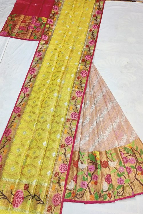 PURE ZARIKOTA HANDLOOM LEHANGA MATERIAL SET – L228