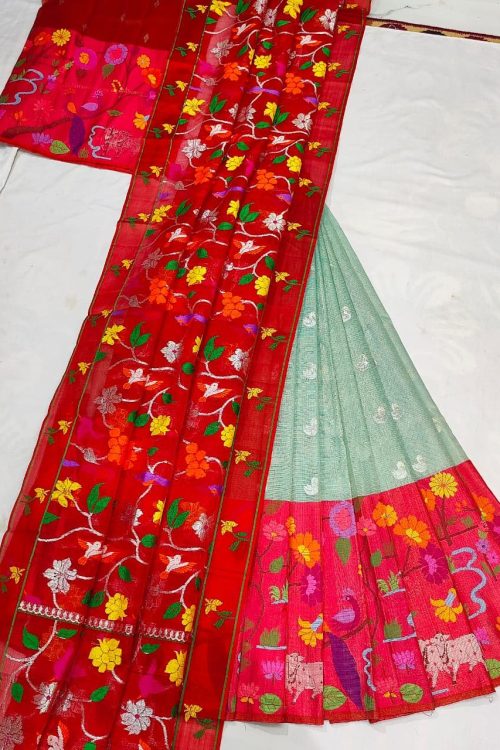 PURE ZARIKOTA HANDLOOM LEHANGA MATERIAL SET – L229