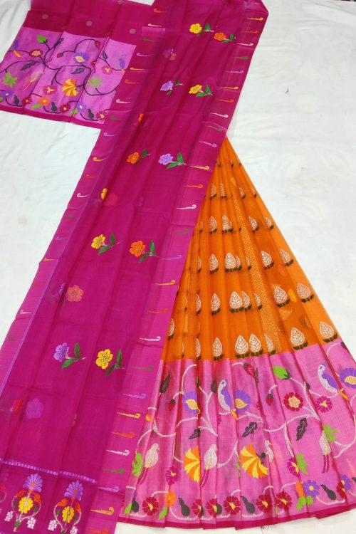 PURE ZARIKOTA HANDLOOM LEHANGA MATERIAL SET – L230