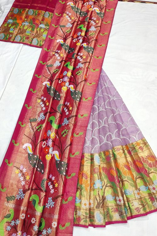 PURE ZARIKOTA HANDLOOM LEHANGA MATERIAL SET – L233