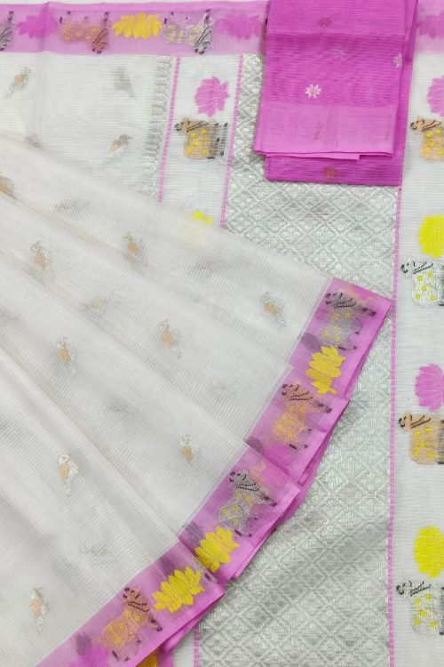 PURE BIG PAITHANI BORDER ZARIKOTA HANDLOOM SAREE S-146