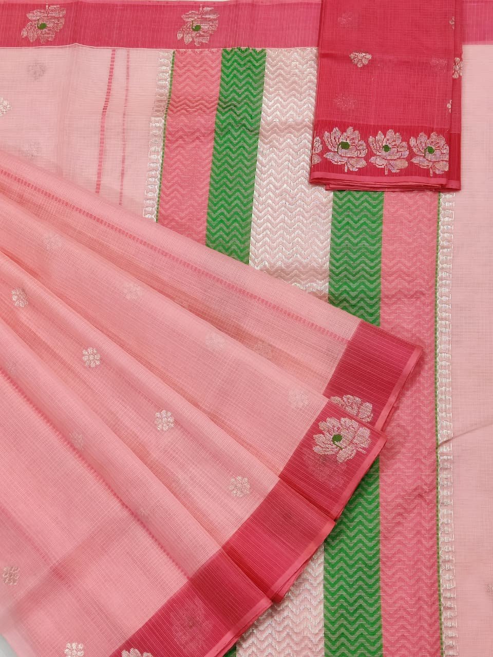 PURE BOTH SIDE KANCHI BORDER ZARIKOTA HANDLOOM SAREE K-45