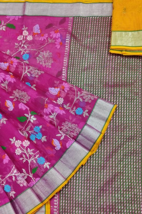 PURE ALL OVER JAAL ZARIKOTA HANDLOOM SAREE WITH BLOUSE_J550