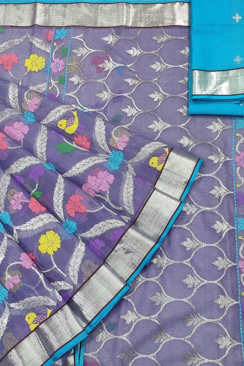 PURE ALL OVER JAAL ZARIKOTA HANDLOOM SAREE WITH BLOUSE_J555