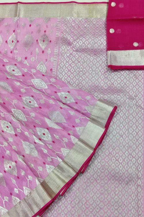 PURE ALL OVER JAAL ZARIKOTA HANDLOOM SAREE WITH BLOUSE_J556