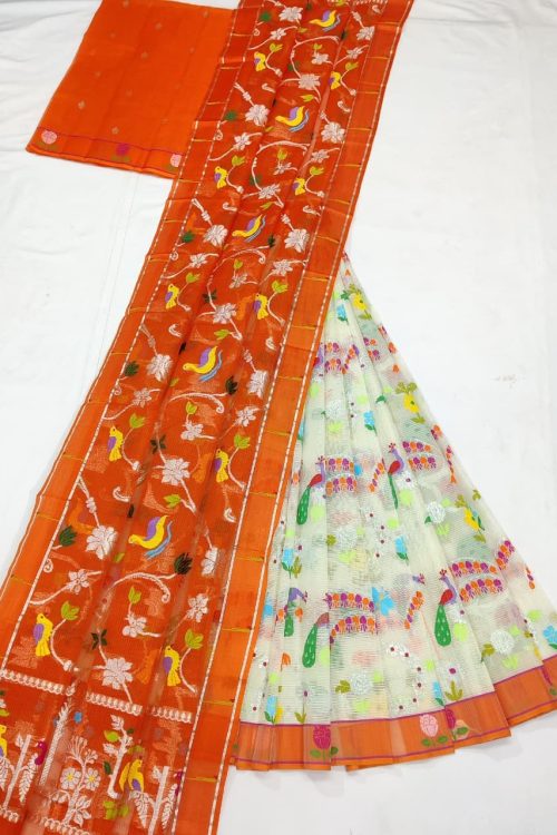 PURE ZARIKOTA HANDLOOM LEHANGA MATERIAL SET – L234