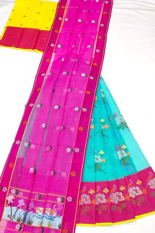 PURE ZARIKOTA HANDLOOM LEHANGA MATERIAL SET – L236
