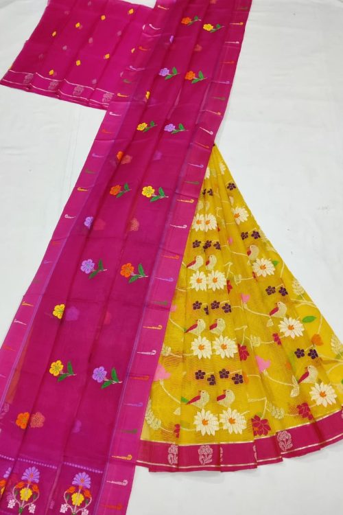 PURE ZARIKOTA HANDLOOM LEHANGA MATERIAL SET – L239