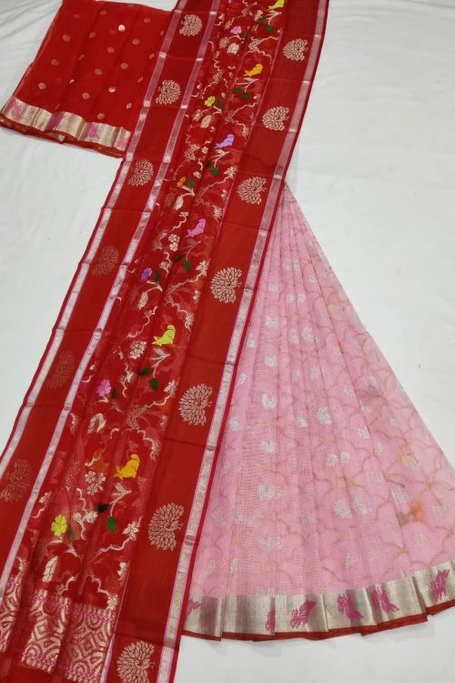 PURE ZARIKOTA HANDLOOM LEHANGA MATERIAL SET – L240