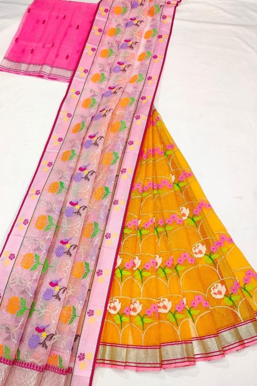 PURE ZARIKOTA HANDLOOM LEHANGA MATERIAL SET – L242