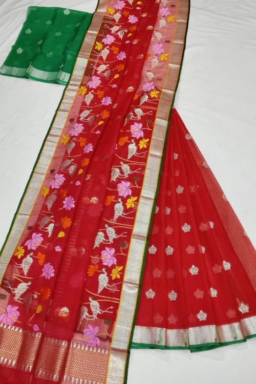 PURE ZARIKOTA HANDLOOM LEHANGA MATERIAL SET – L245