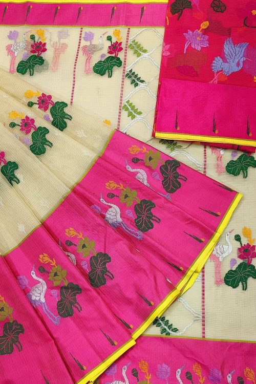 PURE  BIG PAITHANI BORDER ZARIKOTA HANDLOOM SAREE S-148