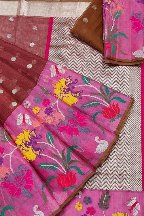 PURE  BIG PAITHANI BORDER ZARIKOTA HANDLOOM SAREE S-150