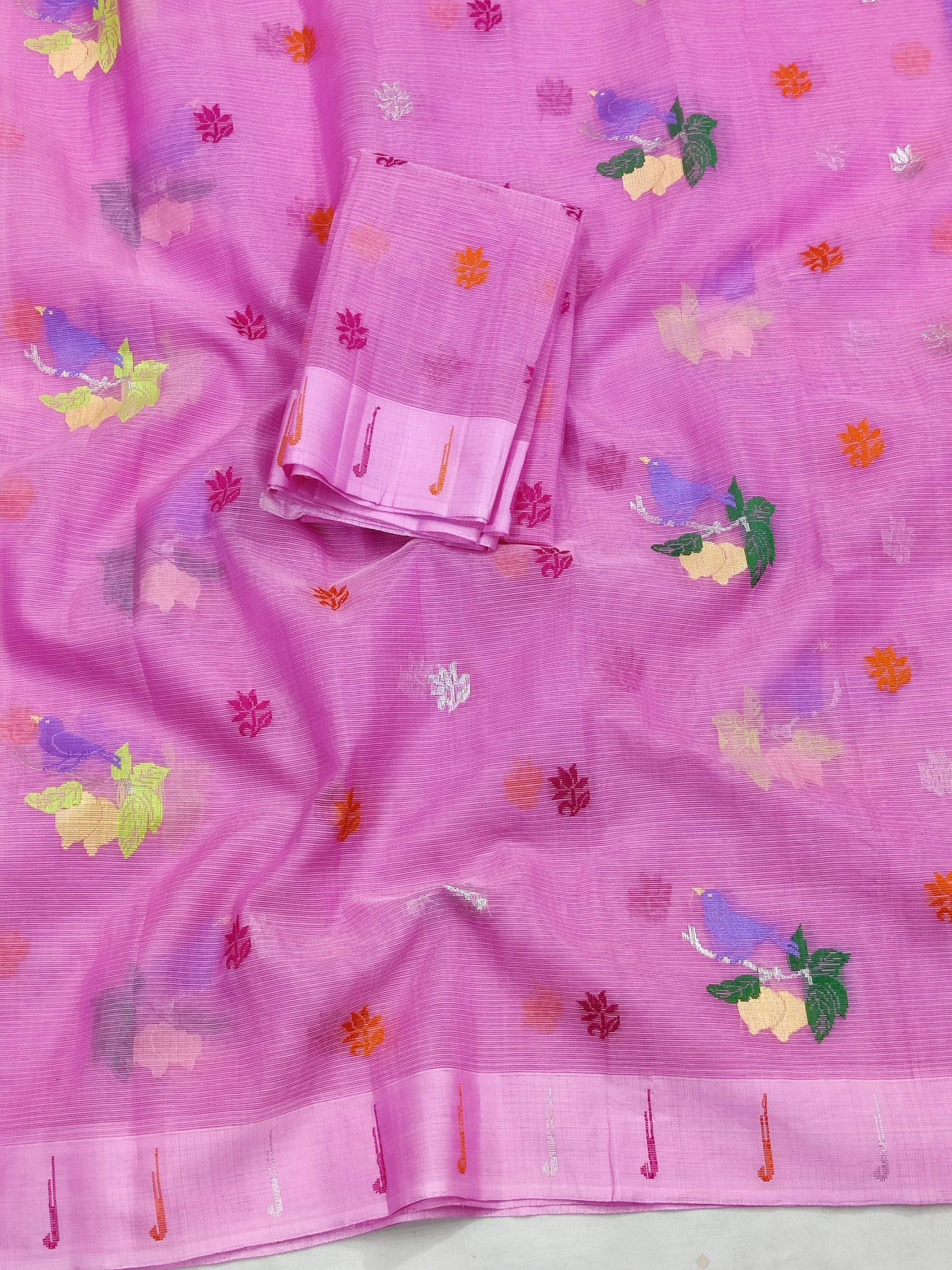 PURE ZARIKOTA HANDLOOM BUTA SAREE WITH BLOUSE B1795 - Image 2