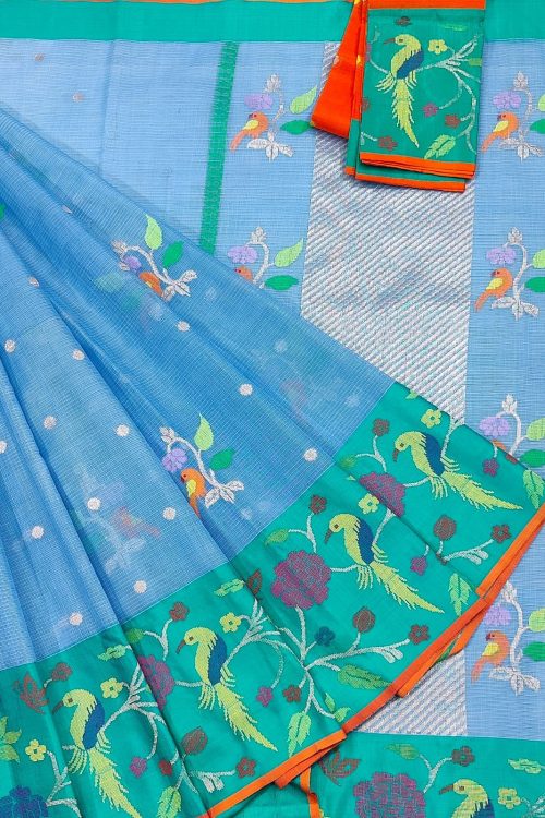 PURE  BIG PAITHANI BORDER ZARIKOTA HANDLOOM SAREE S-151
