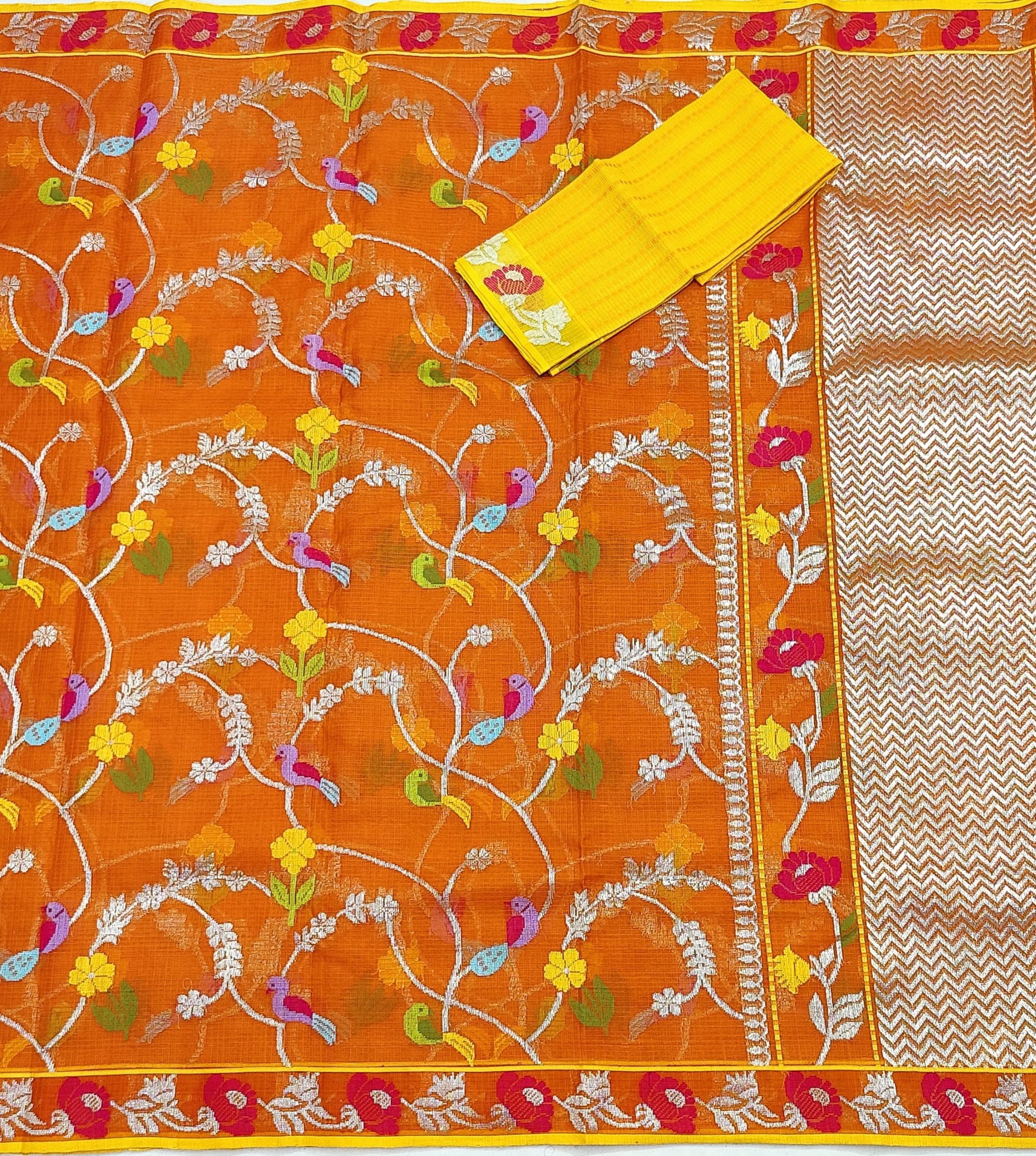 PURE ALL OVER JAAL ZARIKOTA HANDLOOM SAREE WITH BLOUSE_J563 - Image 3