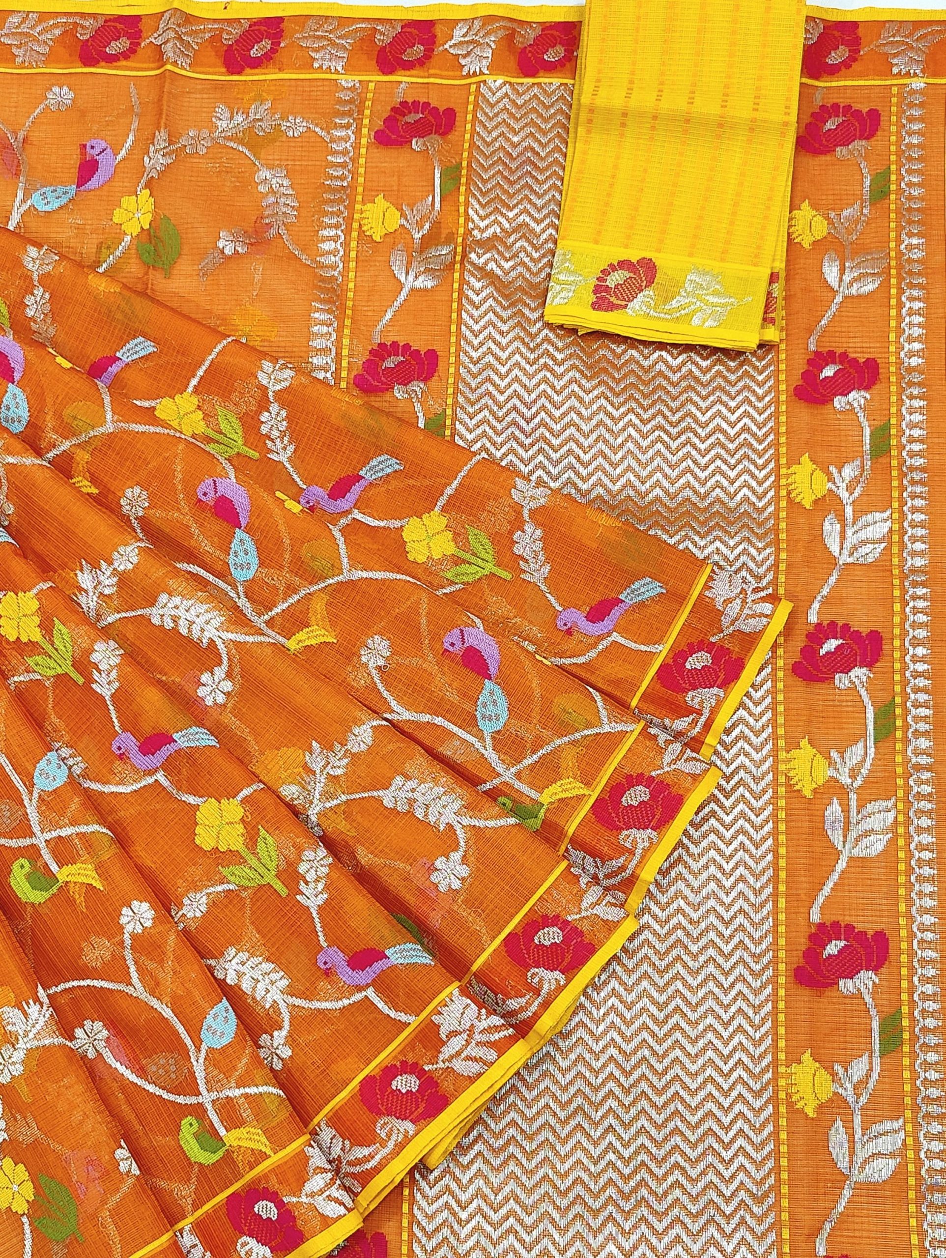 PURE ALL OVER JAAL ZARIKOTA HANDLOOM SAREE WITH BLOUSE_J563