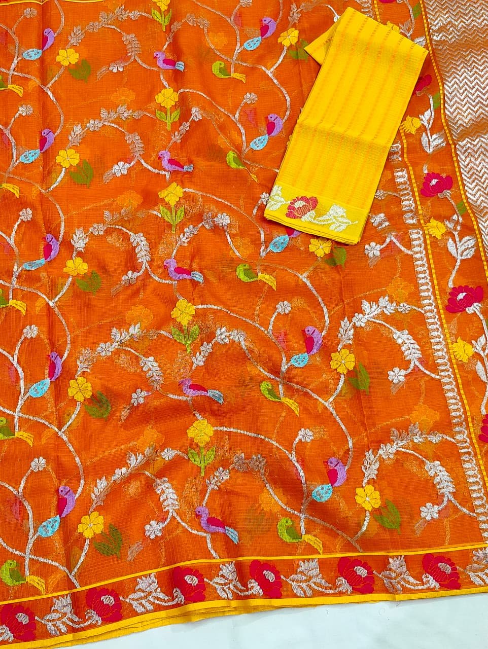 PURE ALL OVER JAAL ZARIKOTA HANDLOOM SAREE WITH BLOUSE_J563 - Image 2