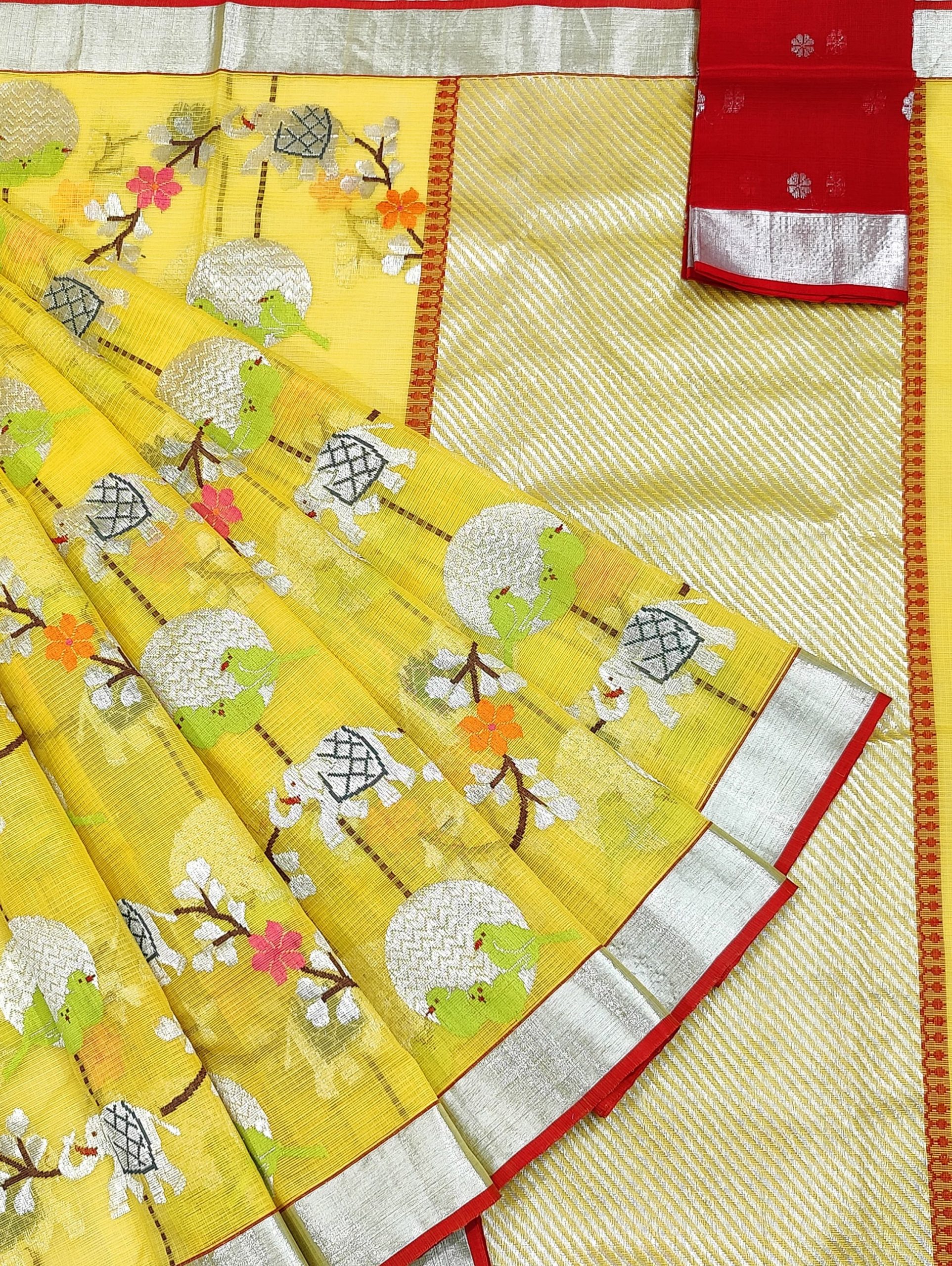 PURE ALL OVER JAAL ZARIKOTA HANDLOOM SAREE WITH BLOUSE_J562