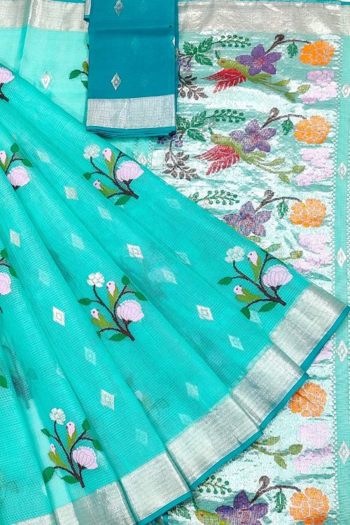 PURE ZARIKOTA HANDLOOM BUTA SAREE WITH BLOUSE B1693