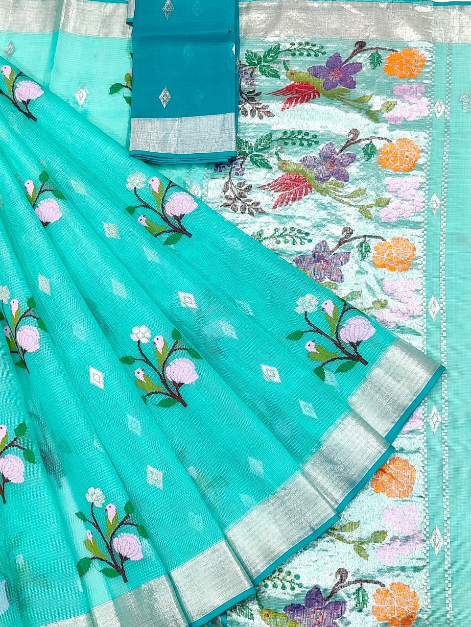 PURE ZARIKOTA HANDLOOM BUTA SAREE WITH BLOUSE B1693