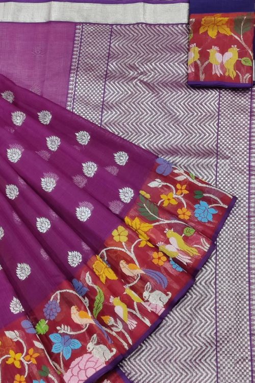 PURE  BOTH SIDE PAITHANI BORDER ZARIKOTA HANDLOOM SAREE S-154