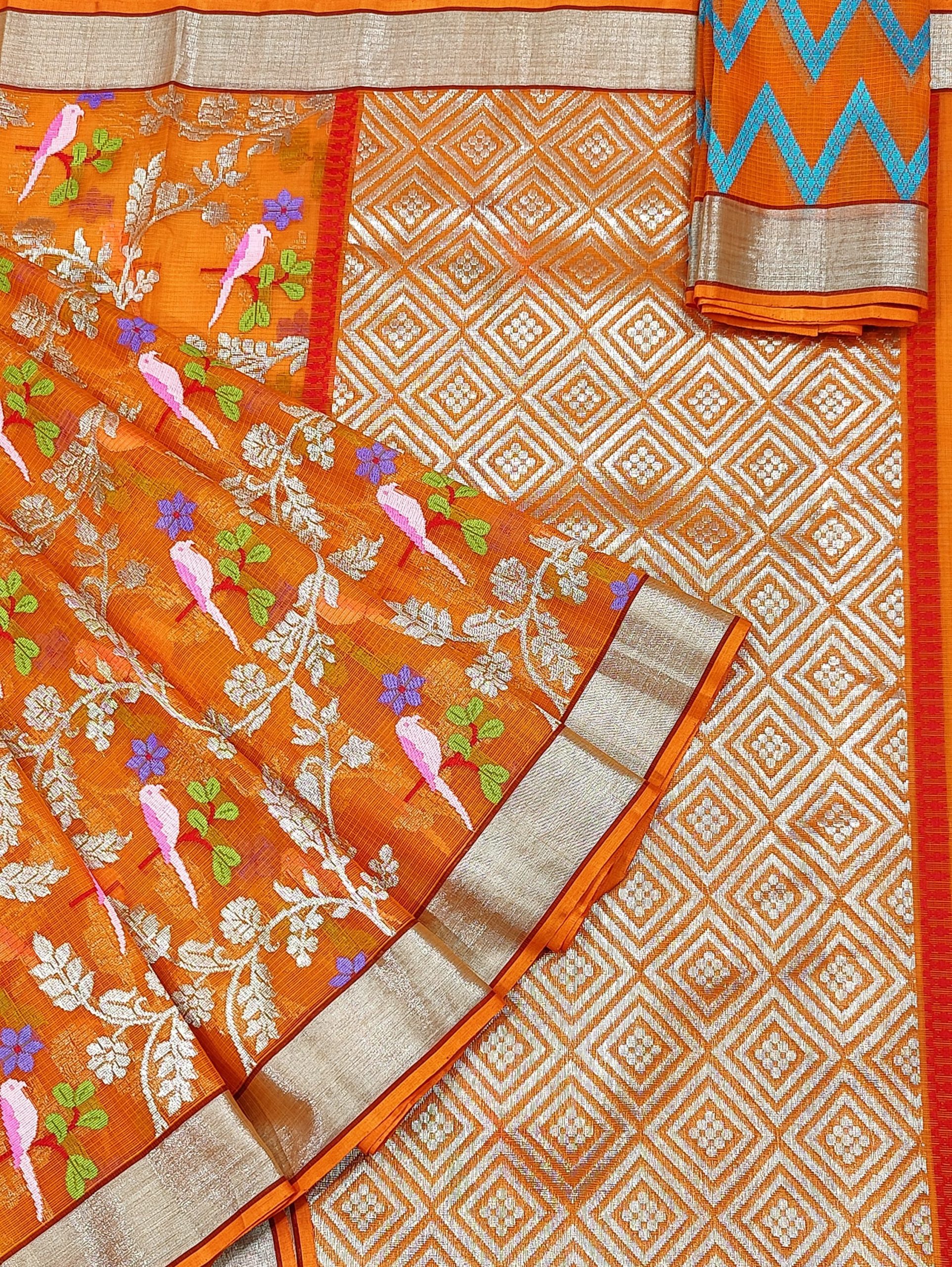 PURE ALL OVER JAAL ZARIKOTA HANDLOOM SAREE WITH BLOUSE_J568