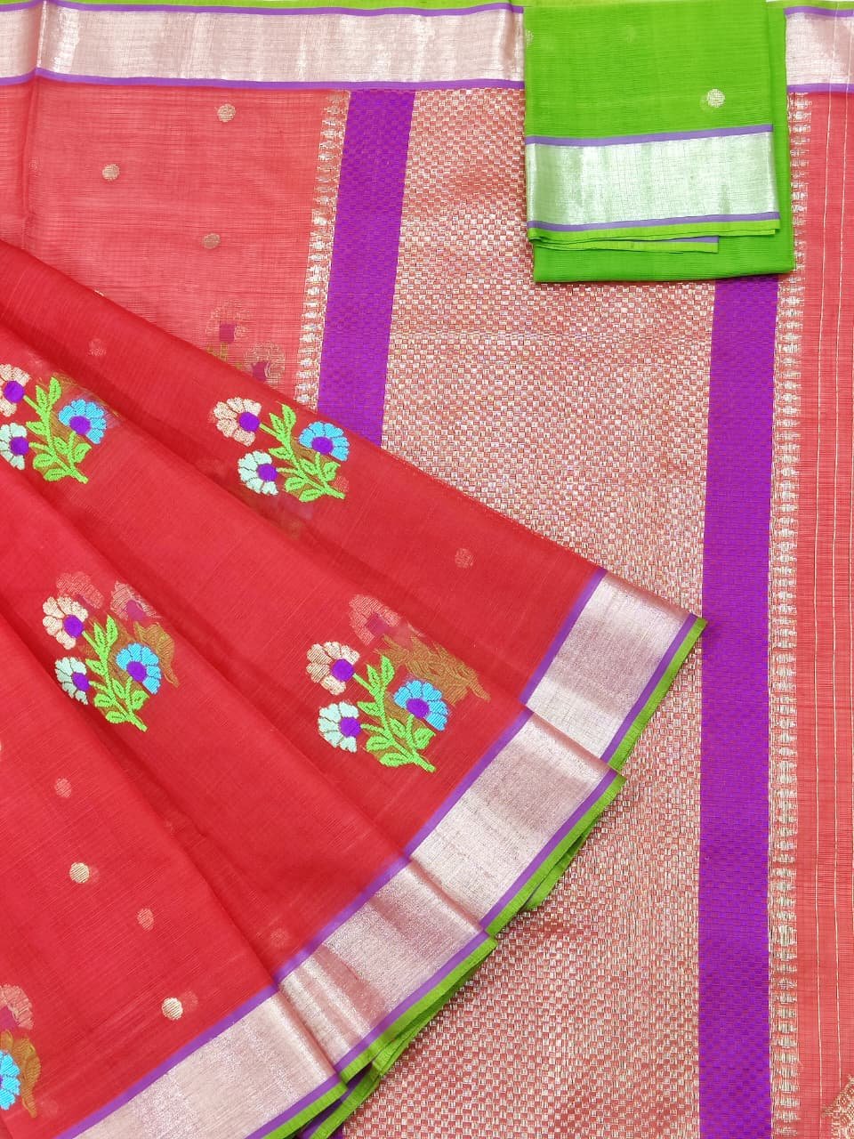 PURE ZARIKOTA HANDLOOM BUTA SAREE WITH BLOUSE B1699