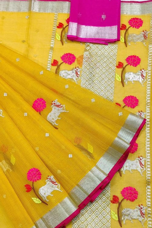 PURE ZARIKOTA HANDLOOM BUTA SAREE WITH BLOUSE B1700