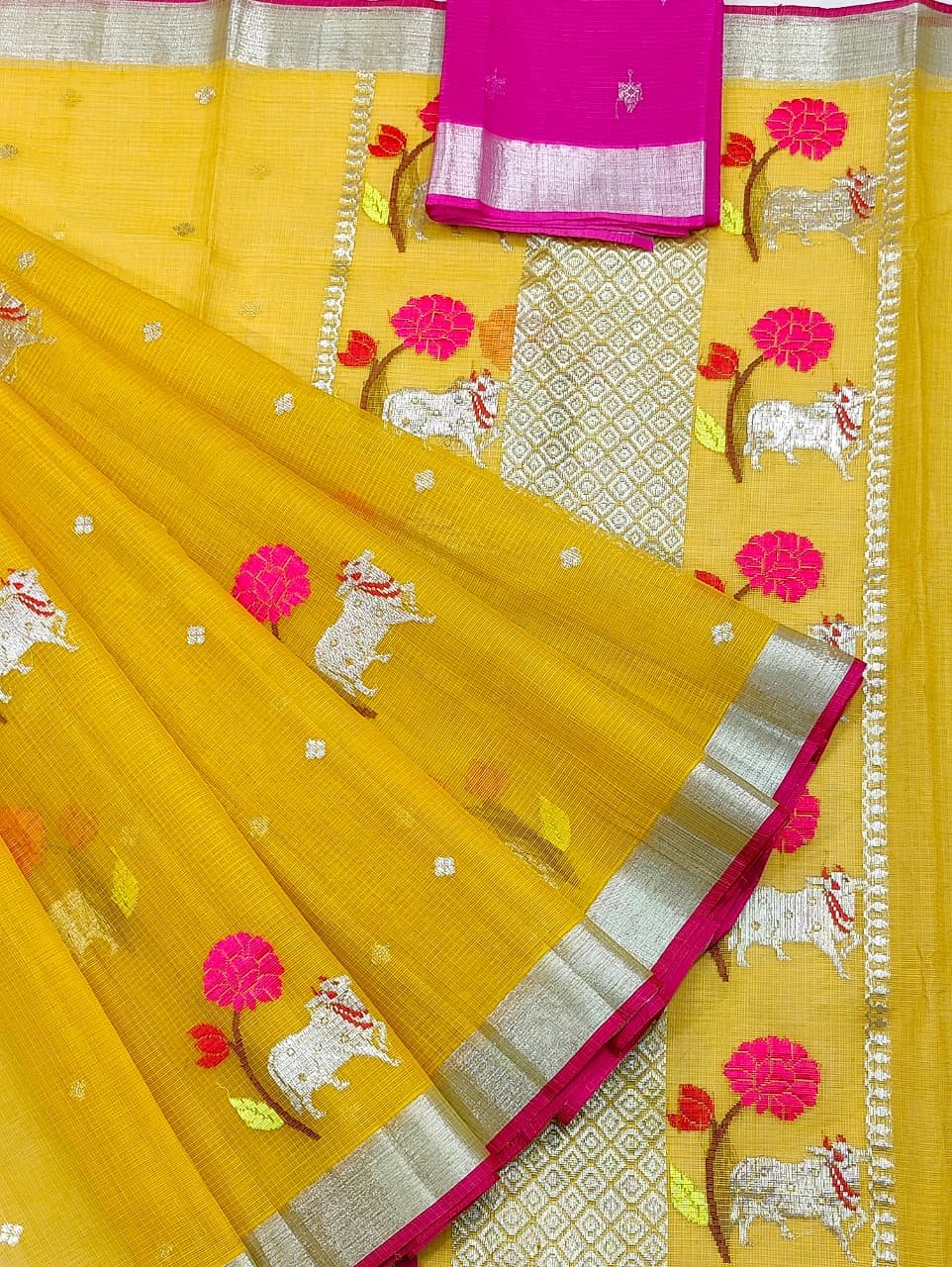 PURE ZARIKOTA HANDLOOM BUTA SAREE WITH BLOUSE B1700