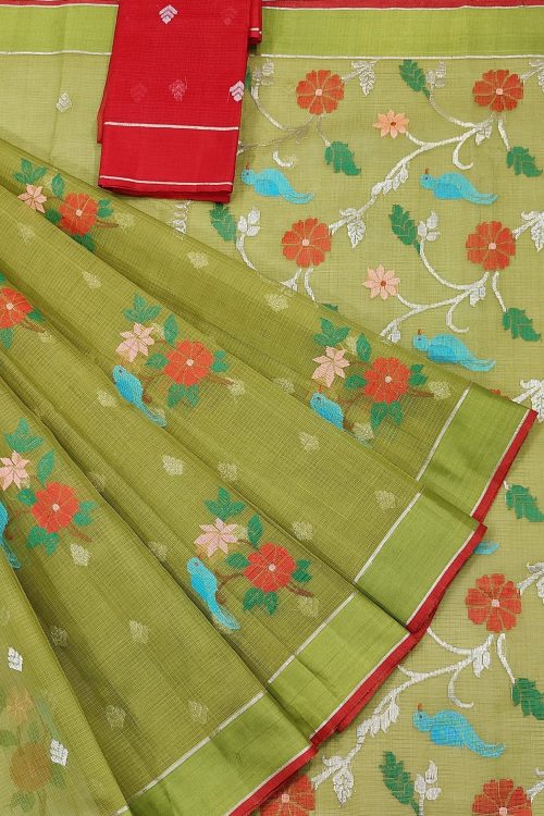 PURE ZARIKOTA HANDLOOM BUTA SAREE WITH BLOUSE B1705