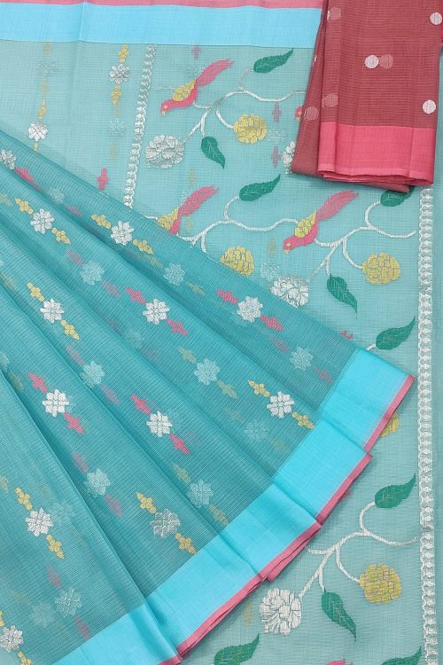 PURE ZARIKOTA HANDLOOM BUTA SAREE WITH BLOUSE B1706