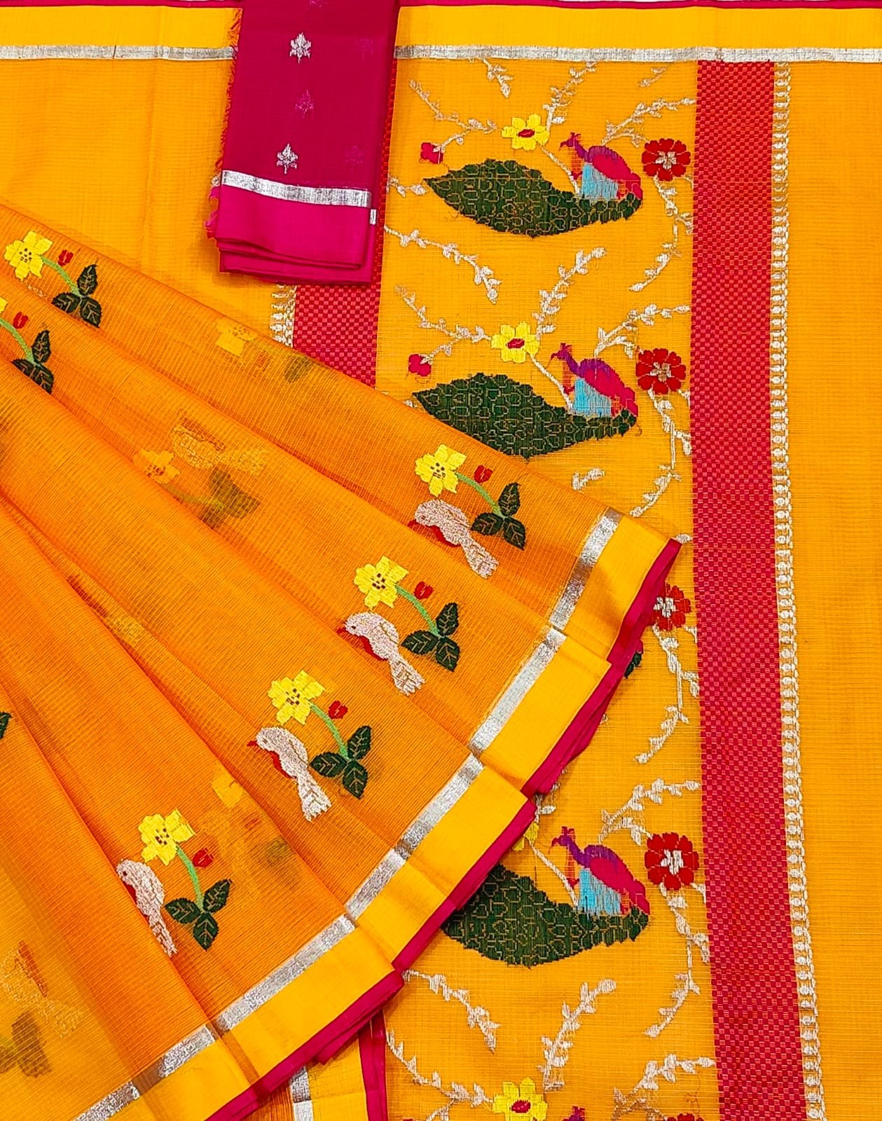 PURE ZARIKOTA HANDLOOM BUTA SAREE WITH BLOUSE B1707