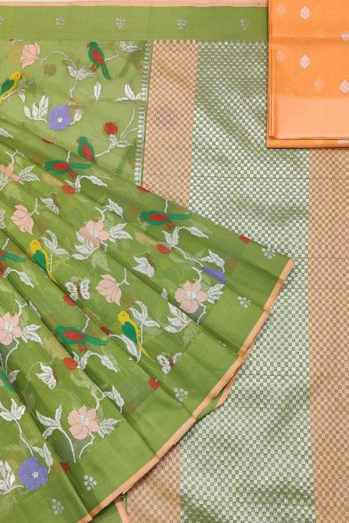 PURE ALL OVER JAAL ZARIKOTA HANDLOOM SAREE WITH BLOUSE_J574