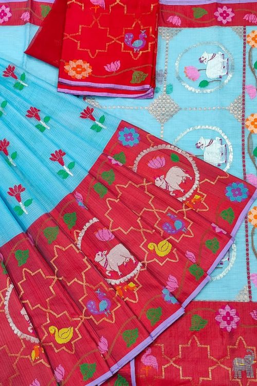 PURE BIG PAITHANI BORDER ZARIKOTA HANDLOOM SAREE S-156