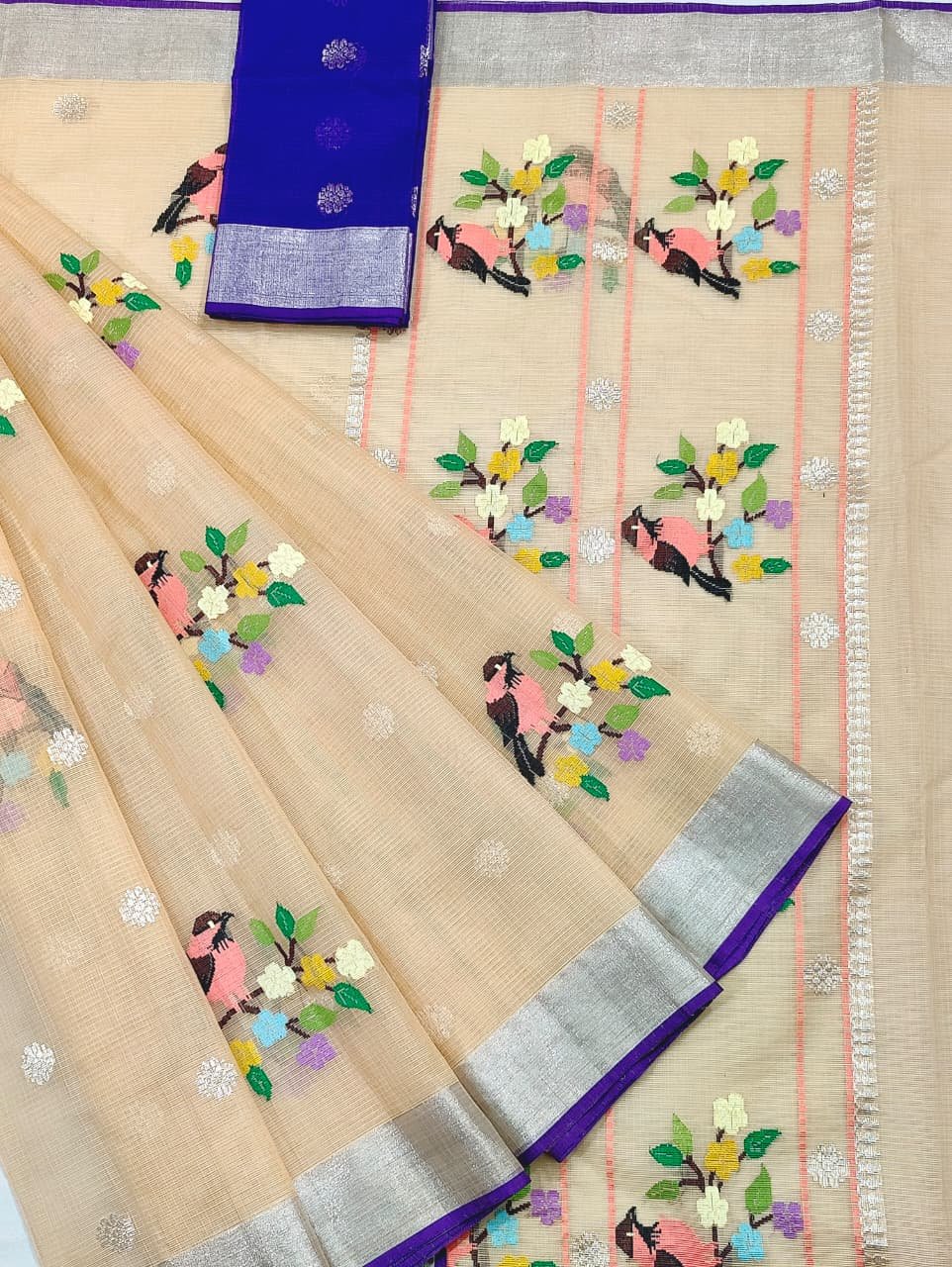 PURE ZARIKOTA HANDLOOM BUTA SAREE WITH BLOUSE B1702
