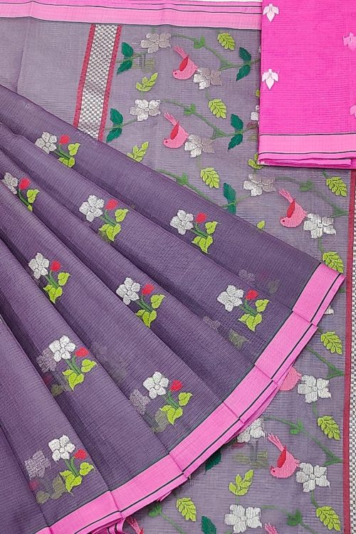 PURE ZARIKOTA HANDLOOM BUTA SAREE WITH BLOUSE B1721