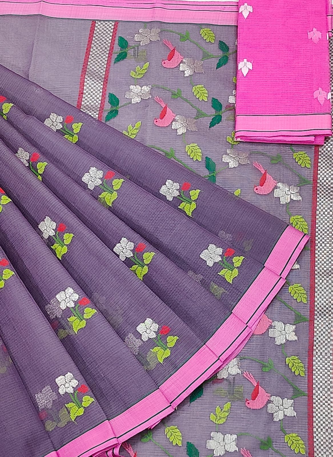 PURE ZARIKOTA HANDLOOM BUTA SAREE WITH BLOUSE B1721