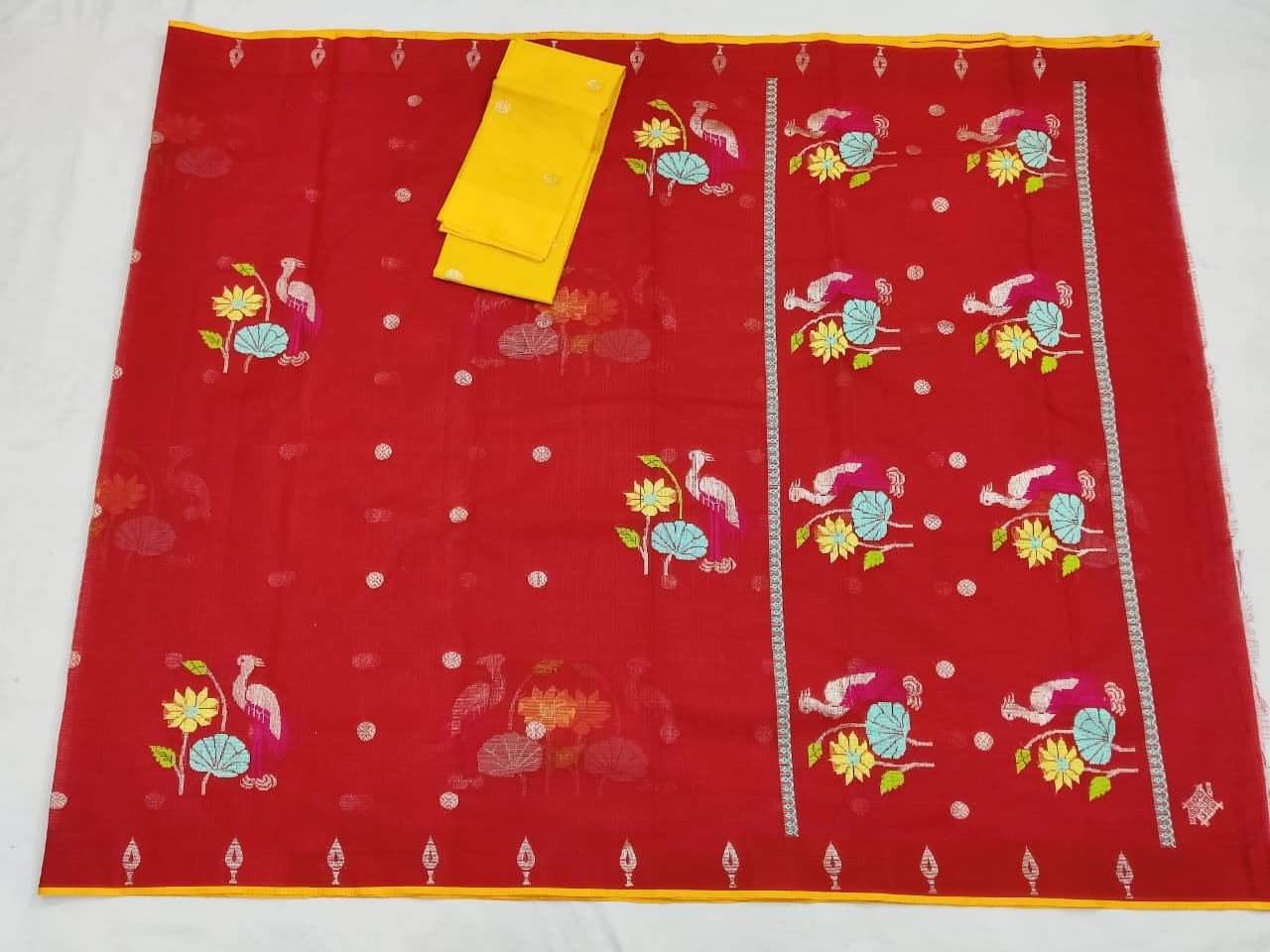 PURE ZARIKOTA HANDLOOM BUTA SAREE WITH BLOUSE B1728 - Image 4