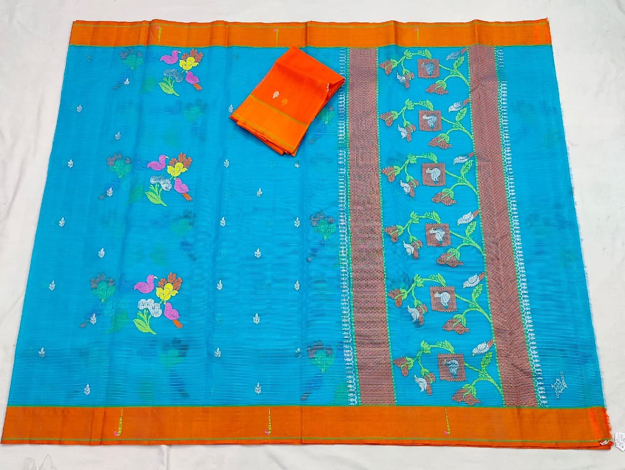 PURE ZARIKOTA HANDLOOM BUTA SAREE WITH BLOUSE B1729 - Image 4