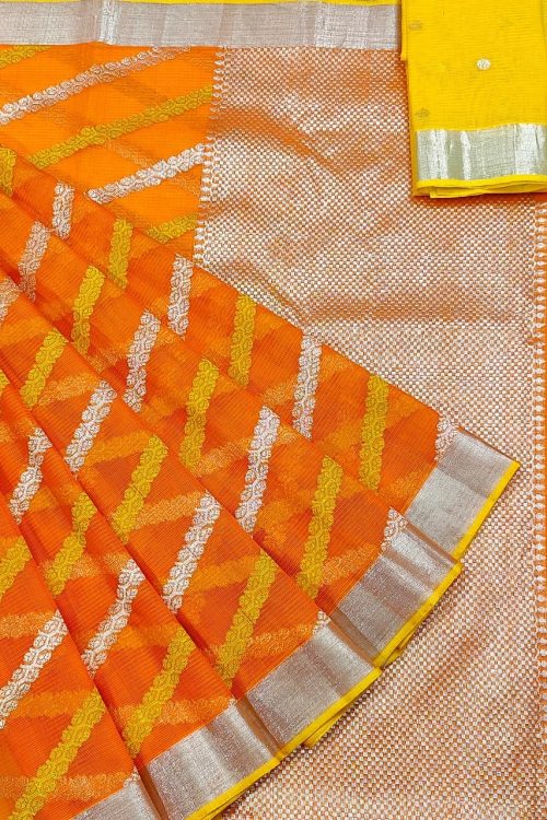 PURE ALL OVER JAAL ZARIKOTA HANDLOOM SAREE WITH BLOUSE_J580