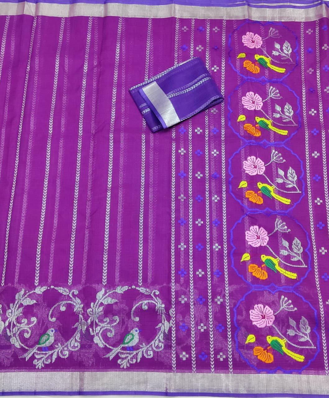 PURE SKIRT DESIGN ZARIKOTA HANDLOOM SAREE S-232 - Image 3