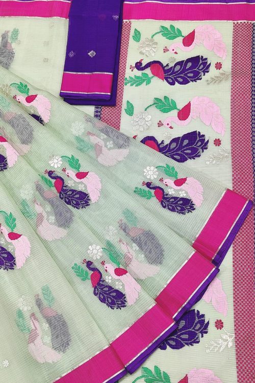 PURE ZARIKOTA HANDLOOM BUTA SAREE WITH BLOUSE B1737