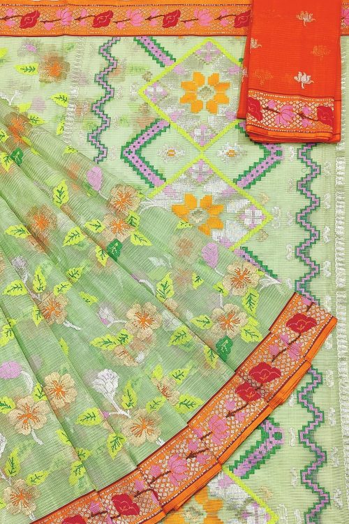 PURE ALL OVER JAAL ZARIKOTA HANDLOOM SAREE WITH BLOUSE_J582