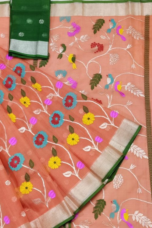 PURE ALL OVER JAAL ZARIKOTA HANDLOOM SAREE WITH BLOUSE_J583