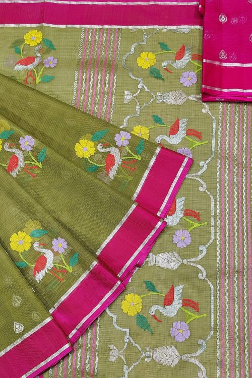 PURE ZARIKOTA HANDLOOM BUTA SAREE WITH BLOUSE B1742