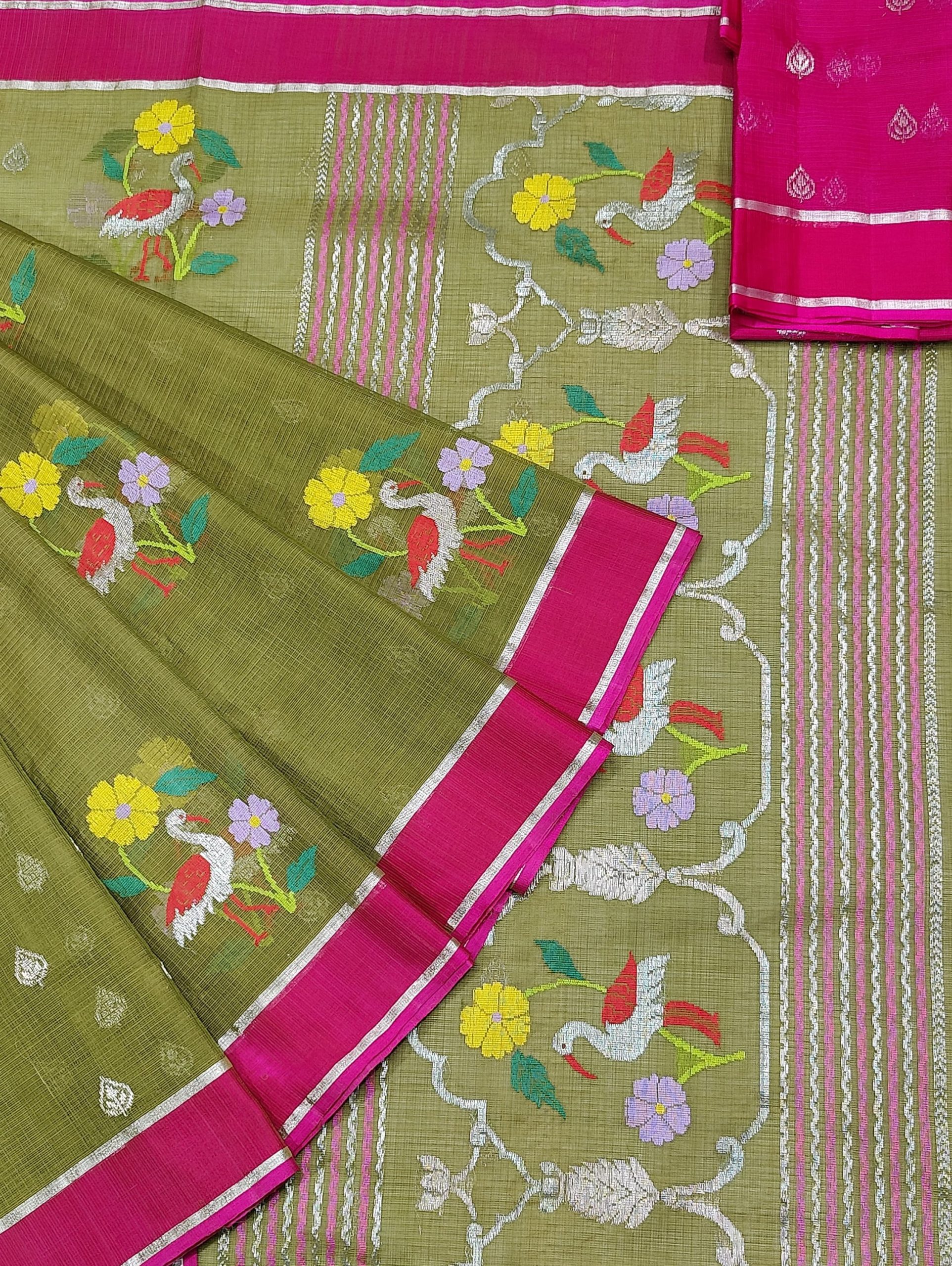 PURE ZARIKOTA HANDLOOM BUTA SAREE WITH BLOUSE B1742