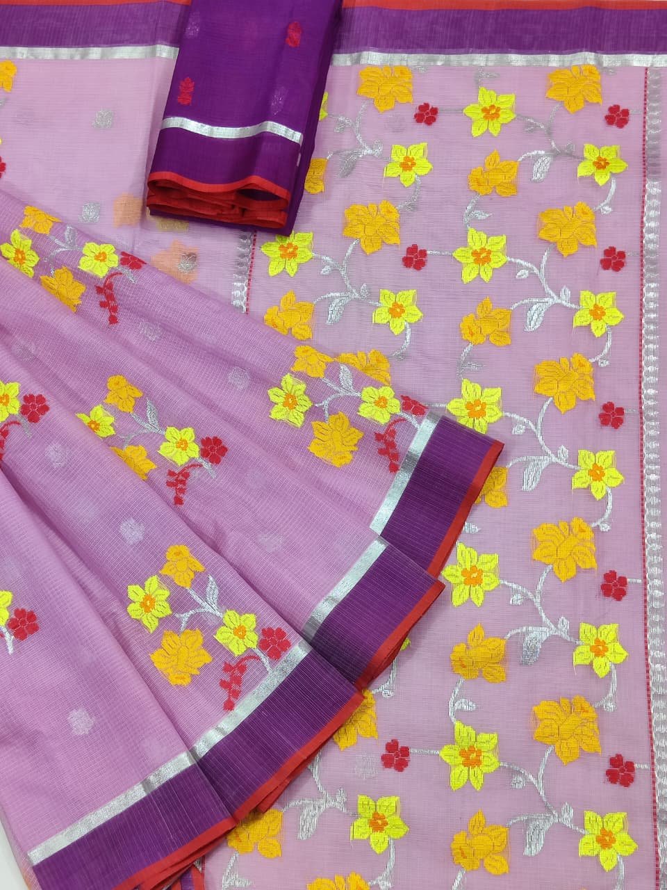 PURE ZARIKOTA HANDLOOM BUTA SAREE WITH BLOUSE B1583